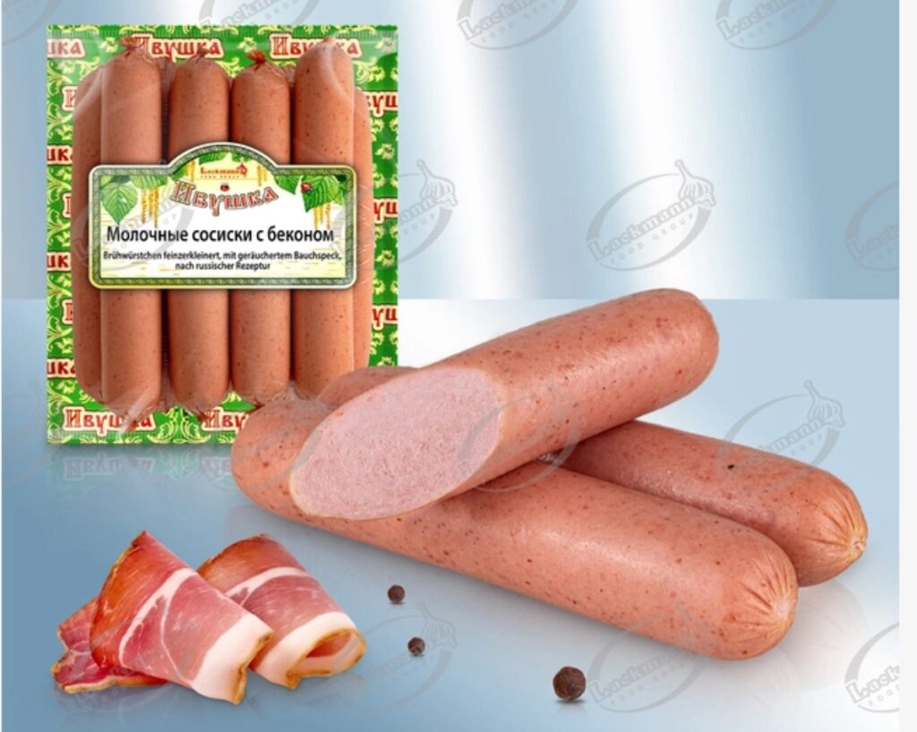 Молочные сосиски с беконом