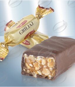 Konfekt grillage med jordnötter i chokladglasyr